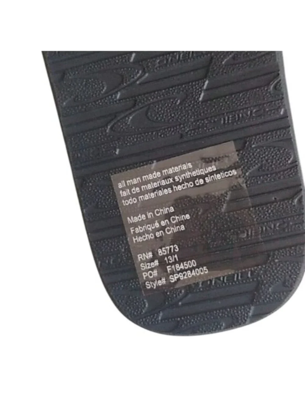 O'Neill Phluff Daddy Gray Flip Flop, Size 13/1 Sandals BOYS Sizing